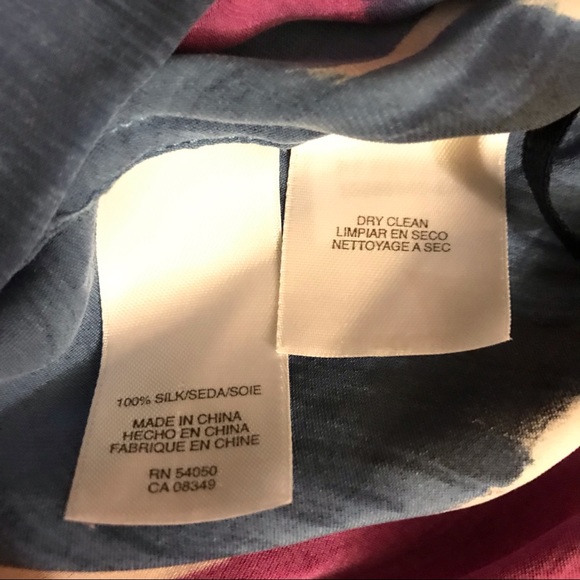 Anne Klein Purple Blue Silk 3/4 Sleeve Blouse, EUC, M - Picture 12 of 15